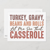 Thanksgiving feast briefkaart (Voorkant / Achterkant)