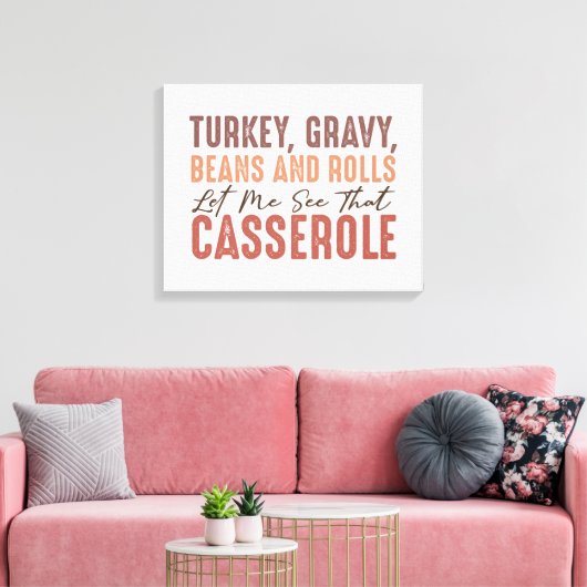 Thanksgiving feast canvas afdruk (Insitu (Woonkamer))