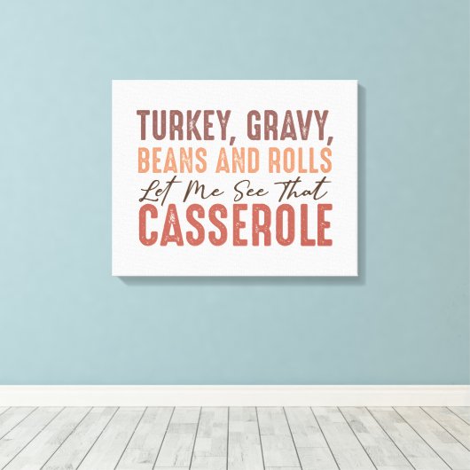 Thanksgiving feast canvas afdruk (Insitu (Houten vloer))
