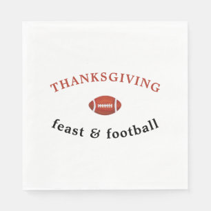 Thanksgiving Feast en Football Dinner Party Servet