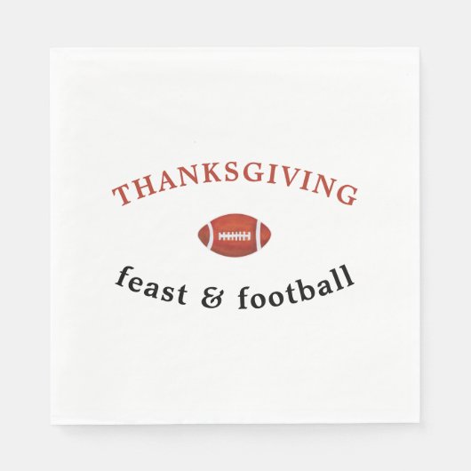 Thanksgiving Feast en Football Dinner Party Servet (Voorkant)
