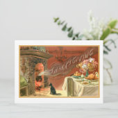 Thanksgiving Feast en Hearth Feestdagenkaart (Staand voorkant)
