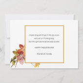  Thanksgiving Feast en Hearth Feestdagenkaart (Achterkant)