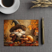 Thanksgiving Feast Gnome Feestdagenkaart