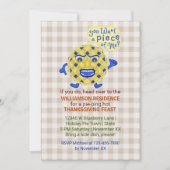 Thanksgiving Feast Herfst Dinner Party Funny Pie P Kaart (Voorkant)