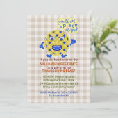 Thanksgiving Feast Herfst Dinner Party Funny Pie P Kaart (Staand voorkant)