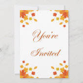 Thanksgiving Feast Invitation Autumn Floral Kaart (Achterkant)
