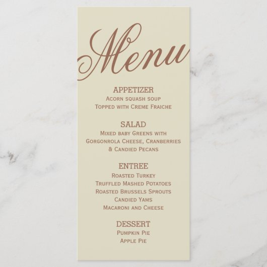 Thanksgiving feast menu (Voorkant)