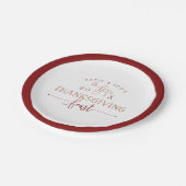 Thanksgiving feast papieren bordje (Gekanteld)