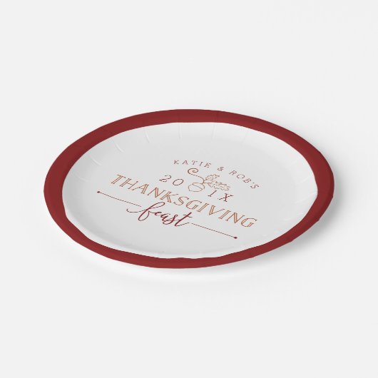 Thanksgiving feast papieren bordje (Gekanteld)