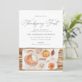 Thanksgiving Feast Pumpkin Herfst Friendsgiving  Kaart (Staand voorkant)