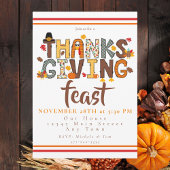Thanksgiving Feast Script Festive Kaart
