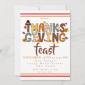 Thanksgiving Feast Script Festive Kaart (Voorkant)