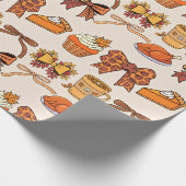 Thanksgiving Feast Themed Cadeaupapier (Hoek)