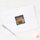 Thanksgiving feast vierkante sticker (Envelop)