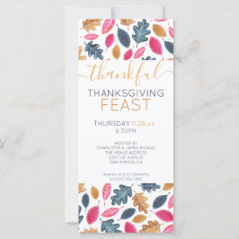 Thanksgiving Feast Woodland Leaf Pattern