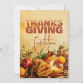 Thanksgiving Feest Diner Herfst Oogst Kaart (Achterkant)