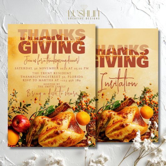 Thanksgiving Feest Diner Herfst Oogst Kaart