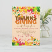 Thanksgiving Feest Diner Herfst Oogst Kaart (Staand voorkant)