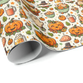 Thanksgiving-feest familie cadeaupapier (Rol Hoek)