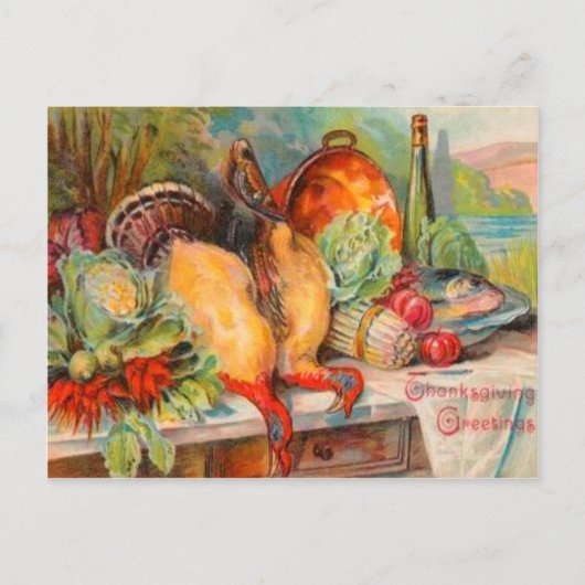 Thanksgiving-feest Feestdagenkaart (Voorkant)