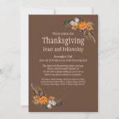 Thanksgiving Feest + Fellowship Kerkuitnodiging Kaart (Voorkant)