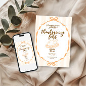 Thanksgiving Feest | Herfst Dinner Party Kaart