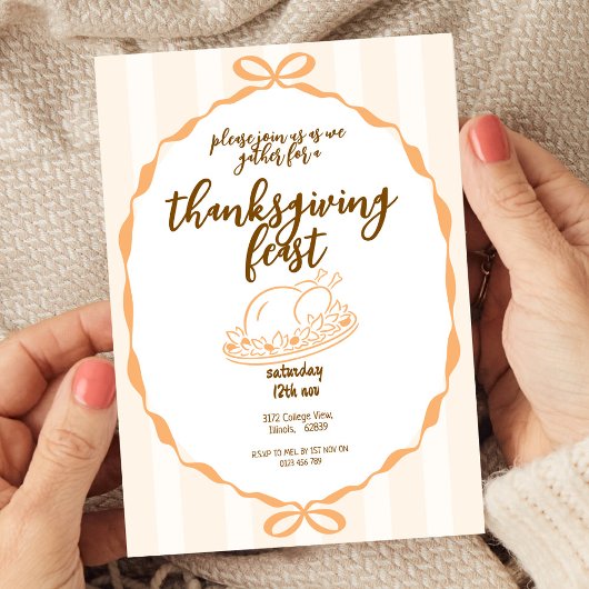 Thanksgiving Feest | Herfst Dinner Party Kaart