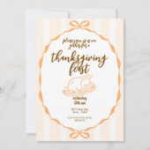 Thanksgiving Feest | Herfst Dinner Party Kaart (Voorkant)