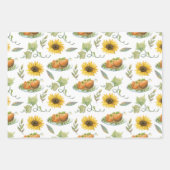 Thanksgiving Feest Herfst Waterverf Turkije Pompoe Inpakpapier Vel (Voorkant 2)