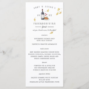 Thanksgiving Feest Maaltijd Aangepast diner menu