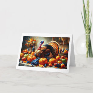 Thanksgiving Feest met Turkije, Feestdagen Kaart
