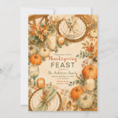 Thanksgiving Feest Partij Kaart (Voorkant)