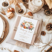 Thanksgiving Feest Pompoen Diner Feest Kaart