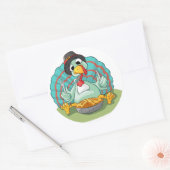 Thanksgiving feest ronde sticker (Envelop)
