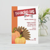 Thanksgiving Feest Uitnodiging (Staand voorkant)