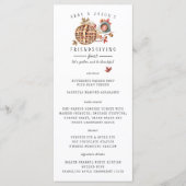 Thanksgiving Feest Waterverf Diner Menu (Voorkant)