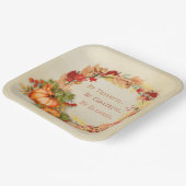 Thanksgiving feestdag 9-inch vierkant papieren Bor Papieren Bordje (Gebogen)