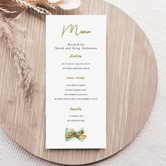 Thanksgiving feestdag menu