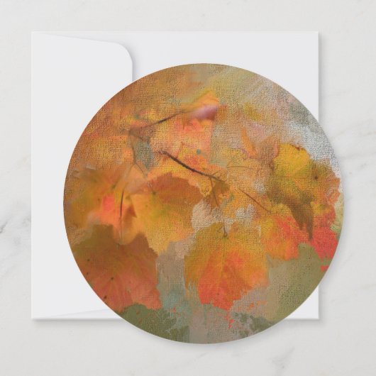 Thanksgiving feestdag met een liefdevolle val kaart (Achterkant)