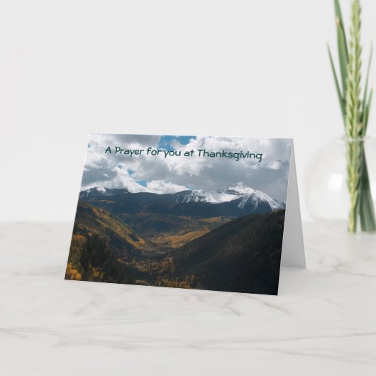 Thanksgiving Feestdagen Kaart (Voorkant)