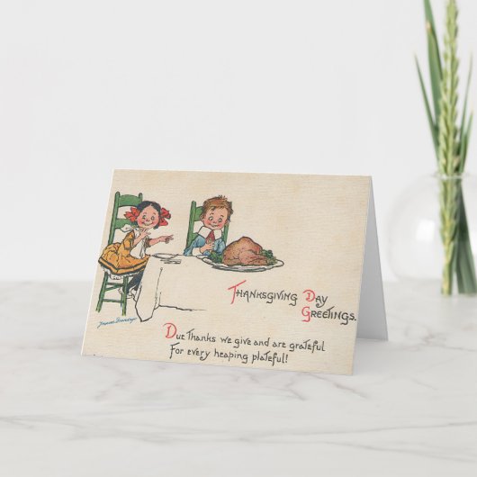  Thanksgiving Feestdagen Kaart (Voorkant)