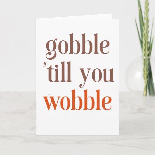 Thanksgiving Feestdagen Kaart (Voorkant)