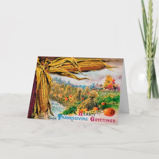 Thanksgiving Feestdagen Kaart (Voorkant)