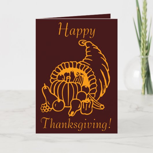 THANKSGIVING FEESTDAGEN KAART (Voorkant)