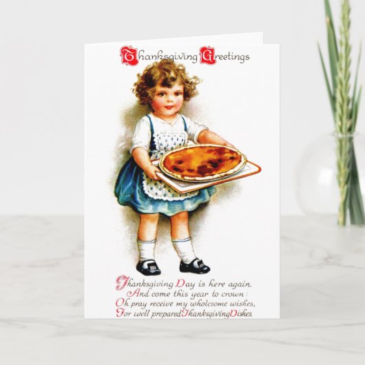 Thanksgiving Feestdagen Kaart (Voorkant)