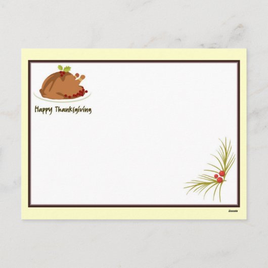 Thanksgiving Feestdagenkaart (Achterkant)