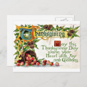 Thanksgiving Feestdagenkaart (Voorkant / Achterkant)