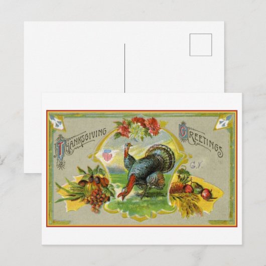  Thanksgiving Feestdagenkaart (Voorkant / Achterkant)