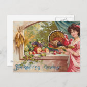 Thanksgiving Feestdagenkaart (Voorkant / Achterkant)